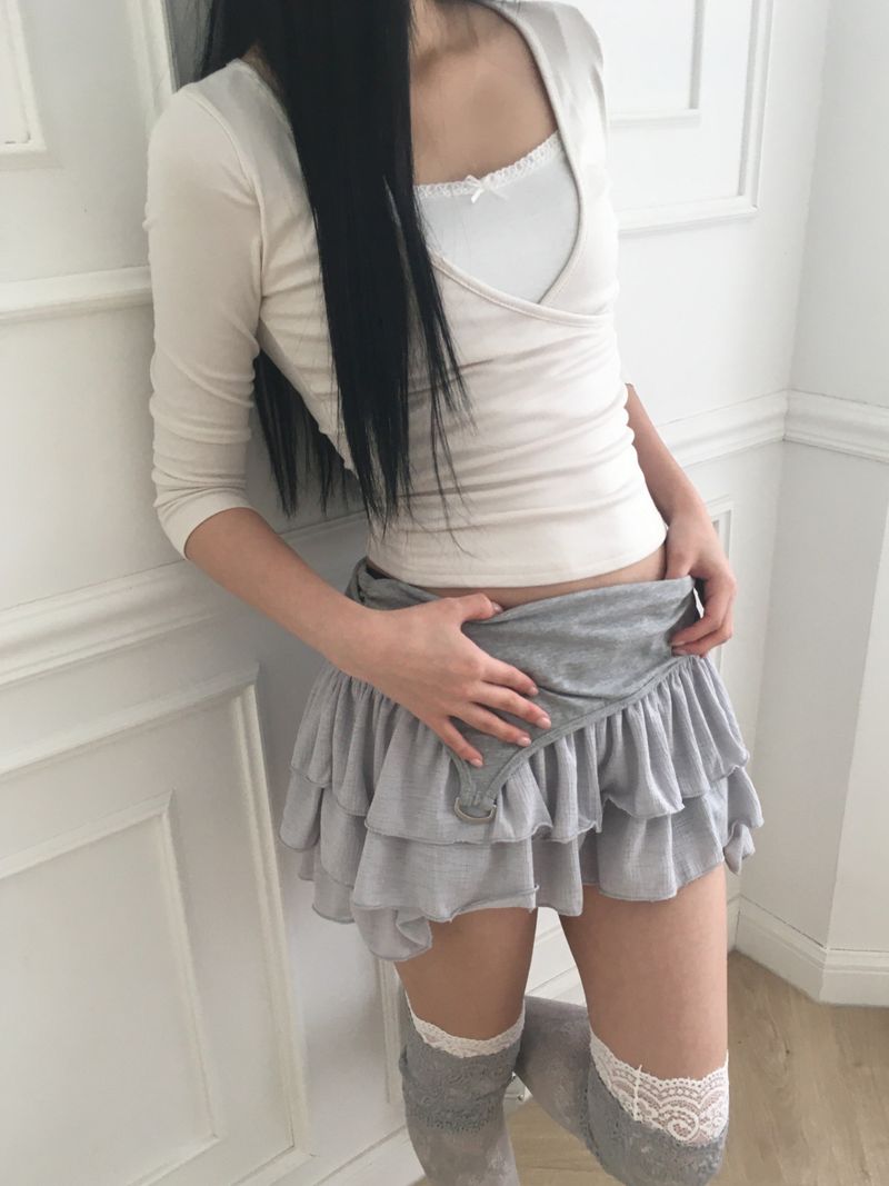 WONDER WONDER(ワンダーワンダー)の「Leonde Frill Mini Skirt(Skirts)」