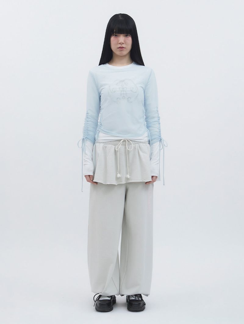 TUOMIO（トゥオミオ）の「MESH LAYERED LONG SLEEVES [WHITE]（Tops）」