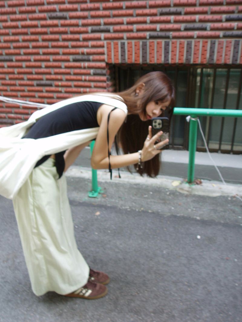 straight fit maxi skirt (cucumber green)