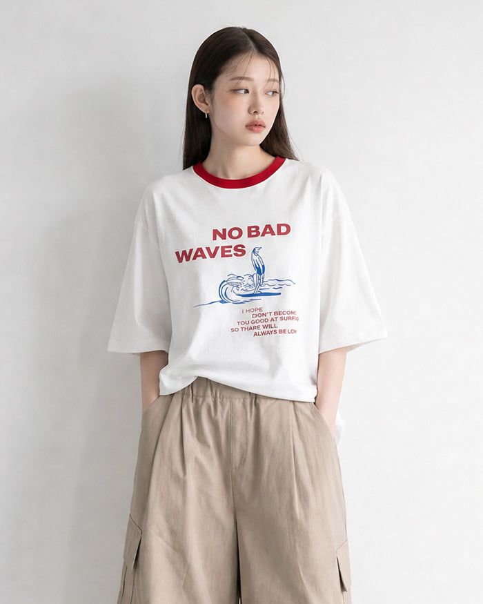 (UNISEX) Wave Ringer Tee