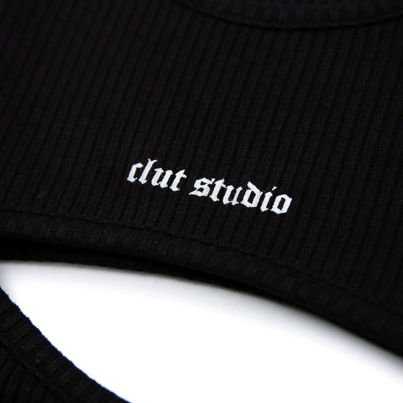 0 5 cut out warmer top - BLACK