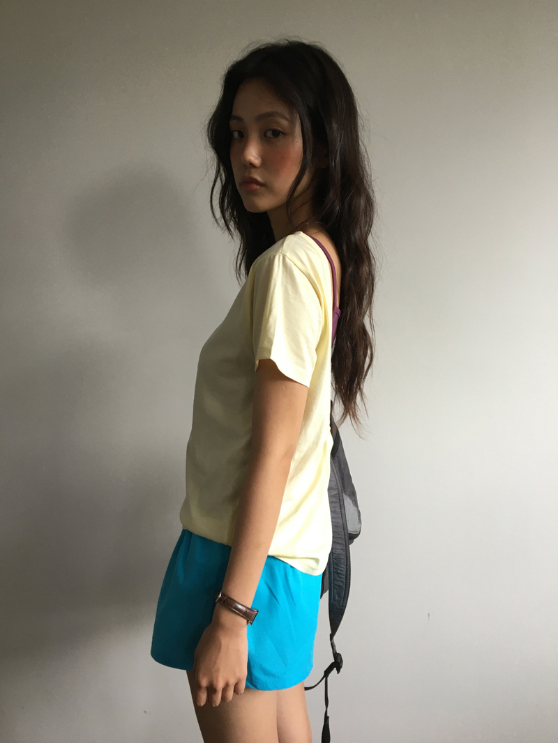 Neon button shorts (2color)
