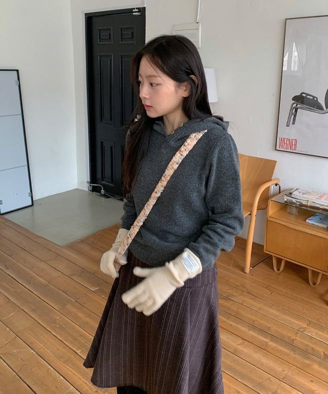 BAON（バオン）の「Colden High Neck Wool Knit Hoodie（Tops）」