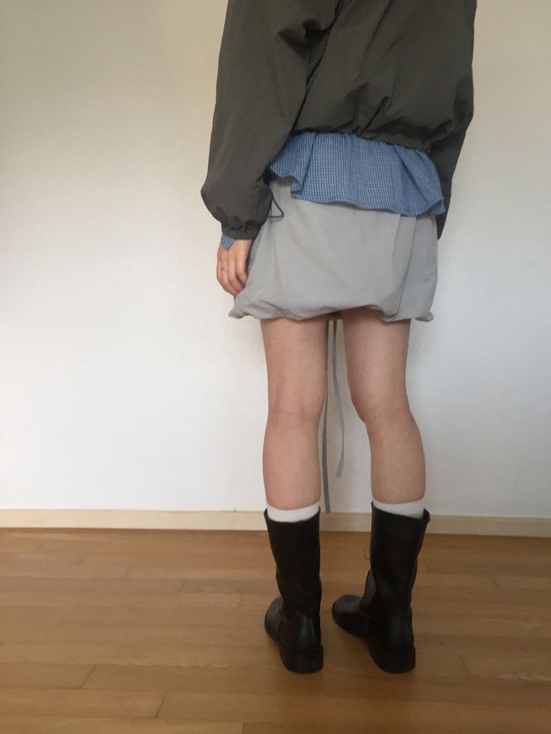 Tie Balloon Mini Skirt (4 colors)