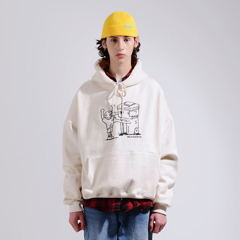 PIECEMAKER（ピースメーカー）の「[EZwithPIECE] TRASHMAN HOODIE (IVORY)（Tops）」