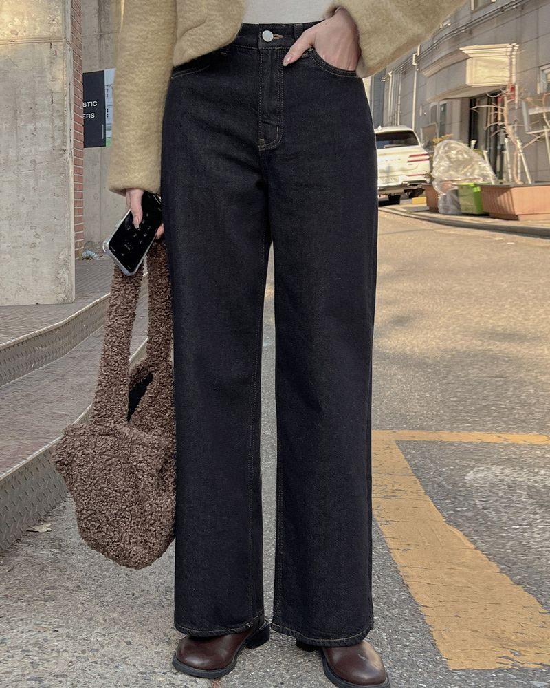 MAYBINS(メイビンス)の「Fleece wide denim pants(Pants)」
