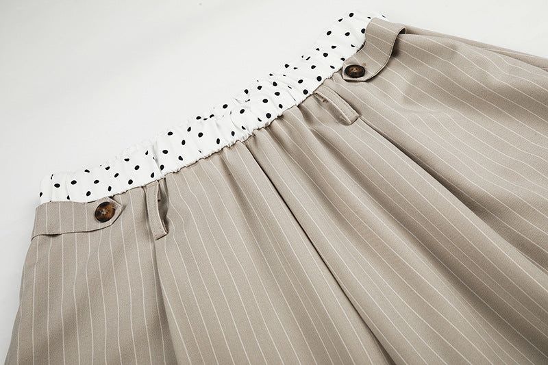 Olive Vintage Stripe Wide Pants