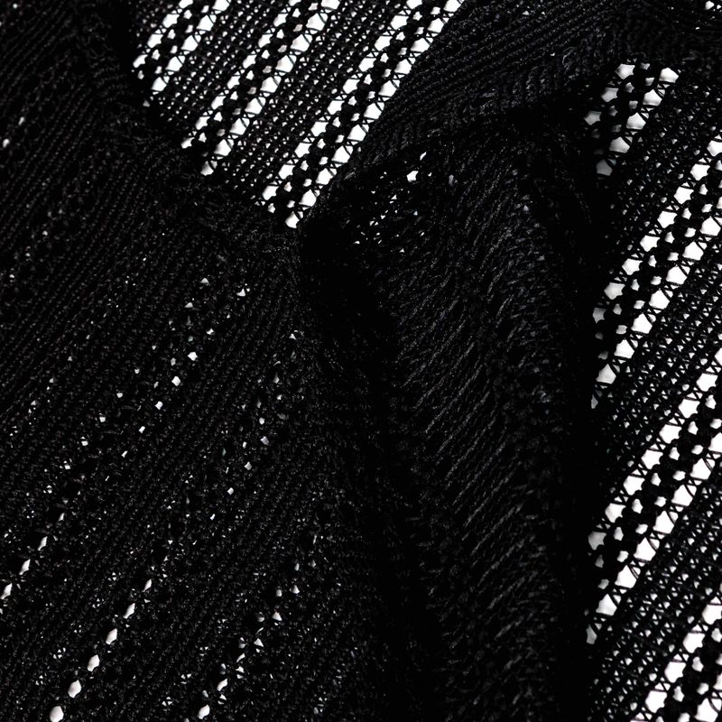SEE-THROUGH CRAFT KNIT SLEEVELESS BLACK