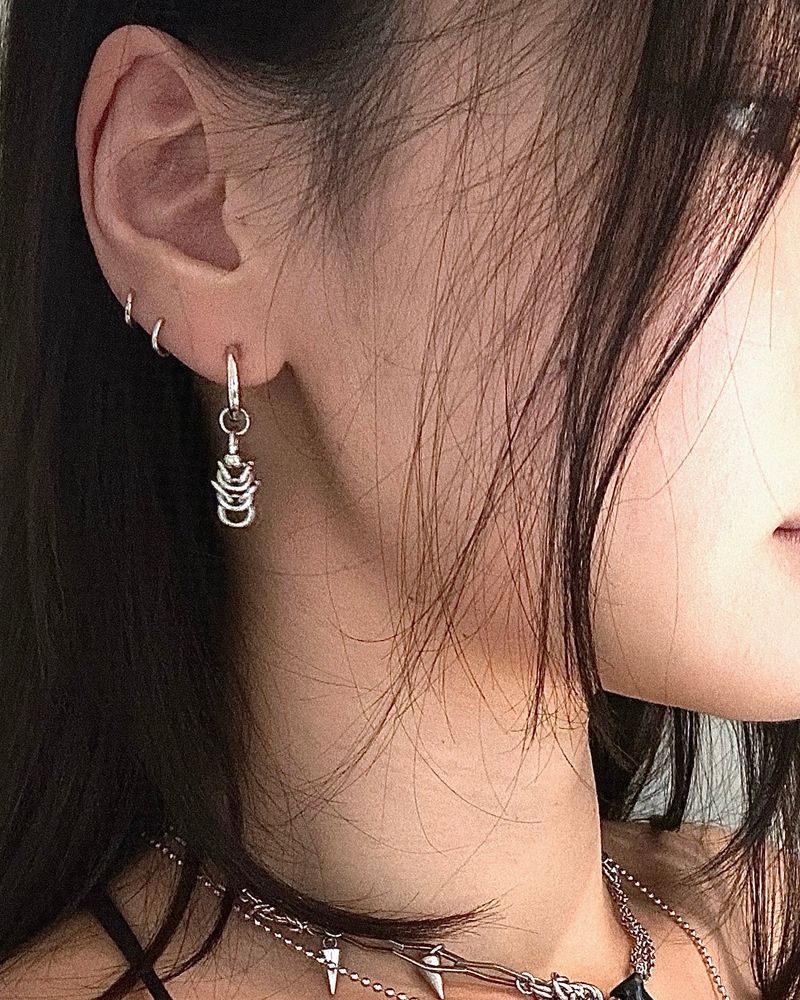 Spike Chainmail Earring