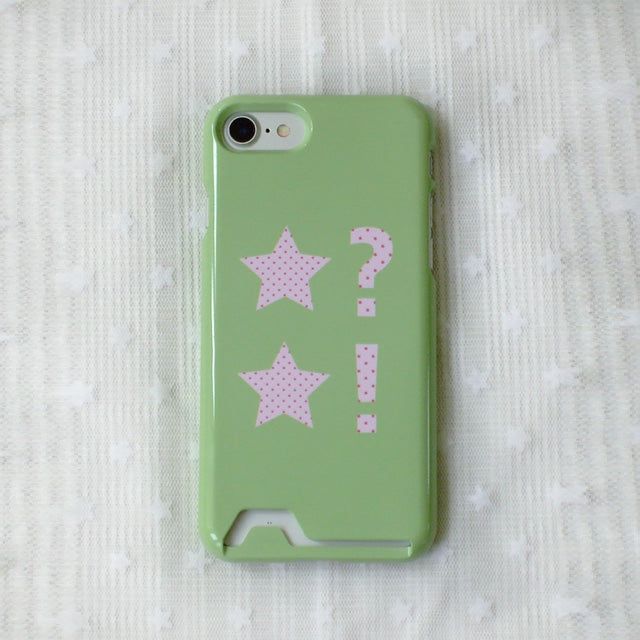 Youth Spirit（ユース スピリット）の「Dot Star Pea green Card Wallet Glossy Hard Case（Smartphone Accessories）」