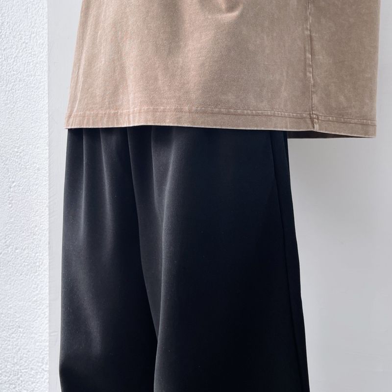 Curved Seam Wide Trousers