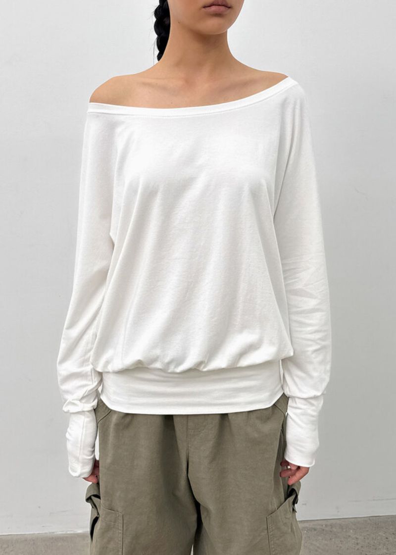 [MADE] Boril Batwing Off-Shoulder Long Sleeve Tee