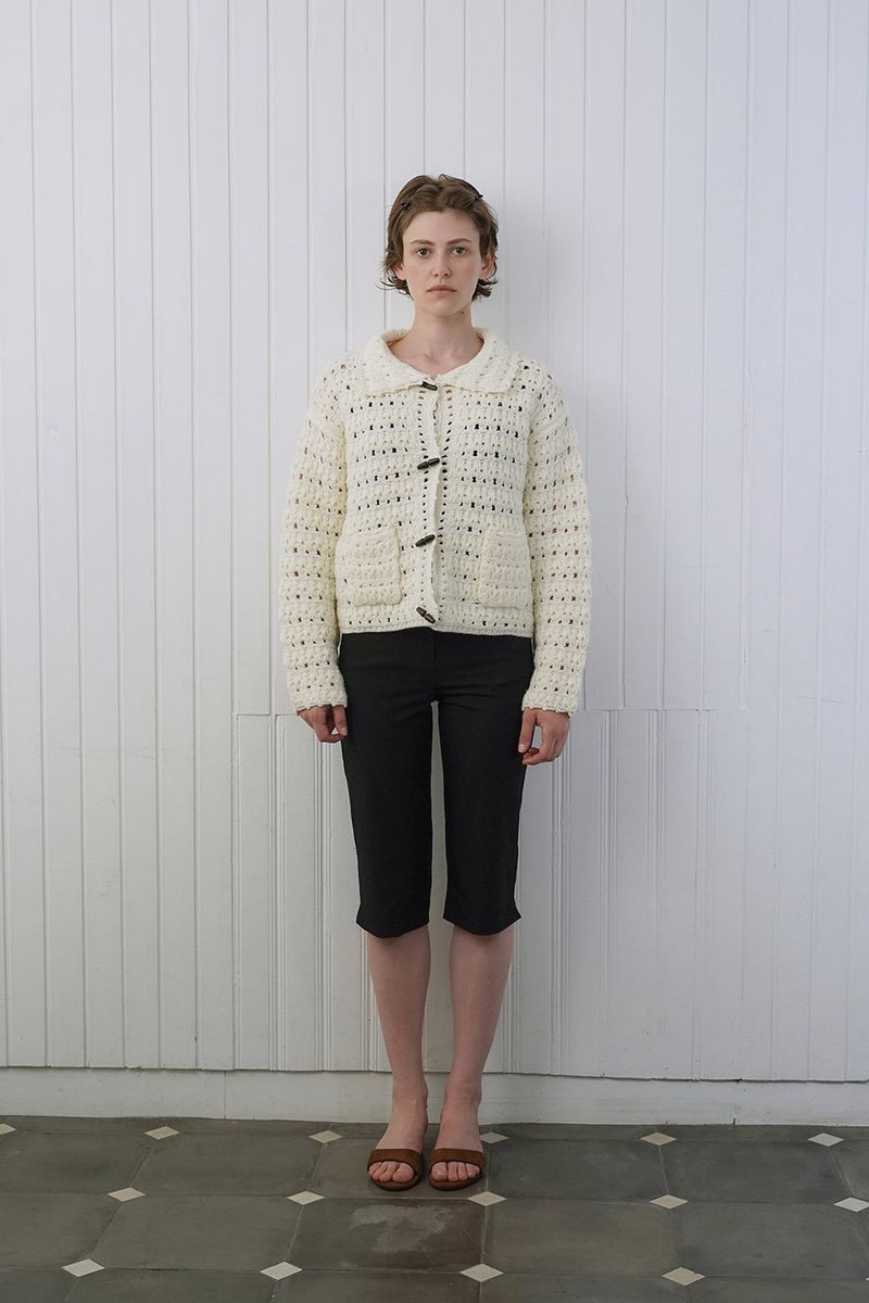 Loom crochet cardigan
