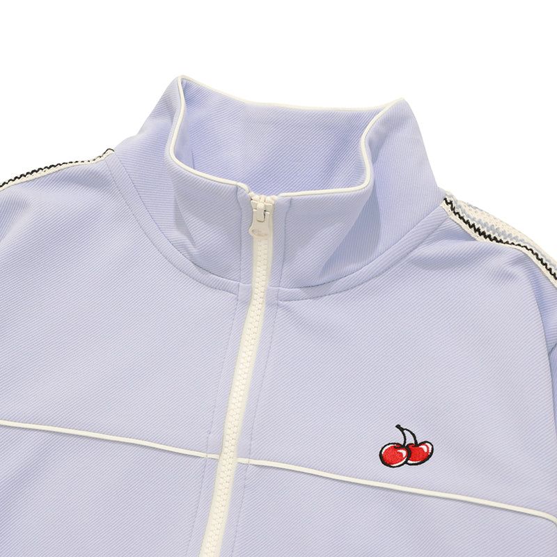 CHERRY LACE POINT CROP TRACK JUMPER [SKY]