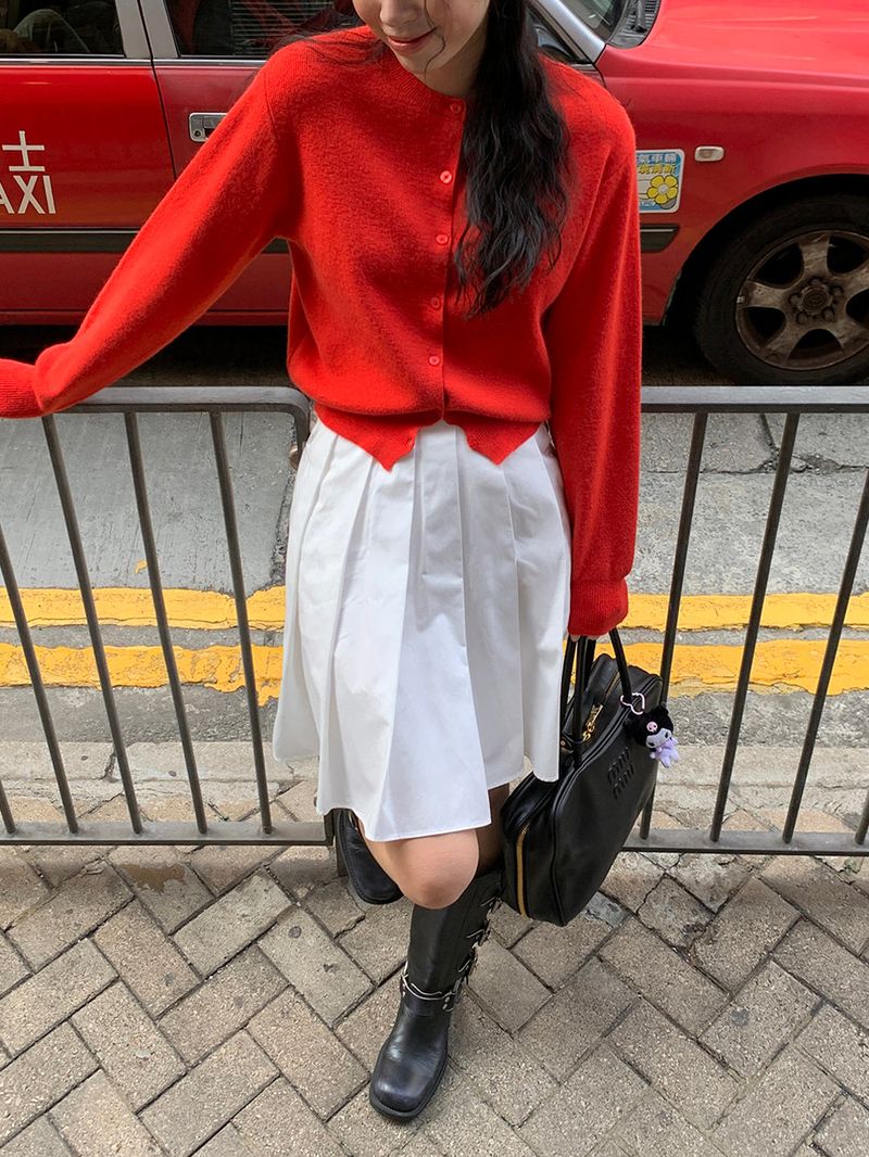 [MADE] Belto pintuck mini skirt