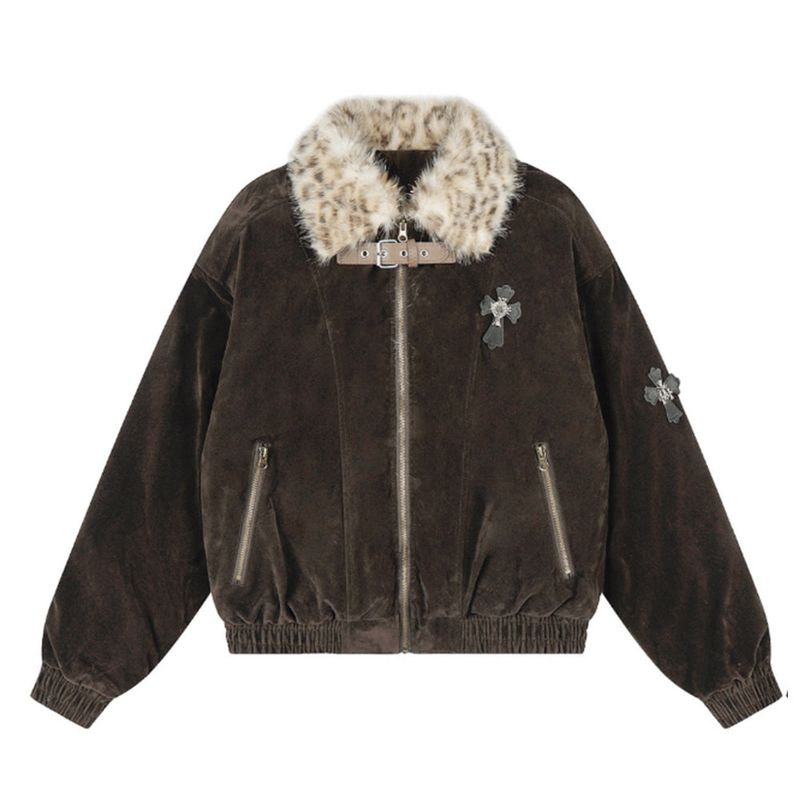Cozy&Kitsch(コージーアンドキッチ)の「Lumen Leopard Fur Velvet Jumper(Jackets/Outerwear)」