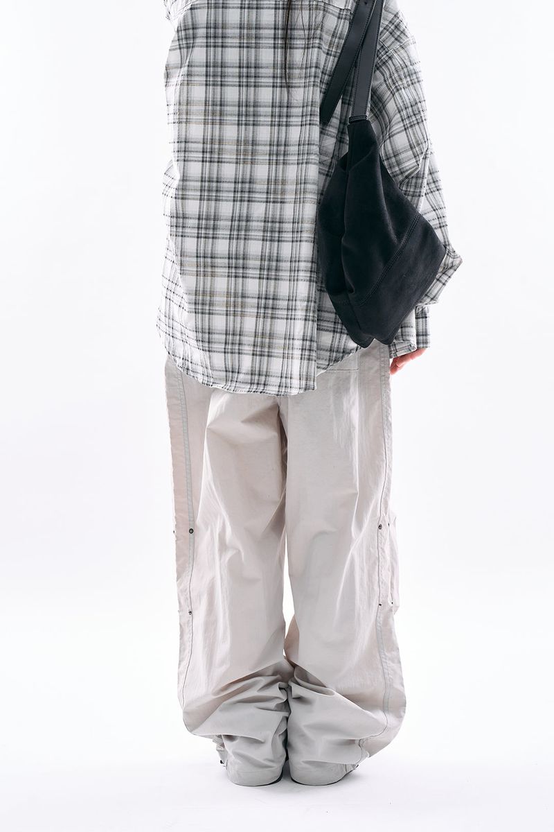 Aether rivet snap nylon pants