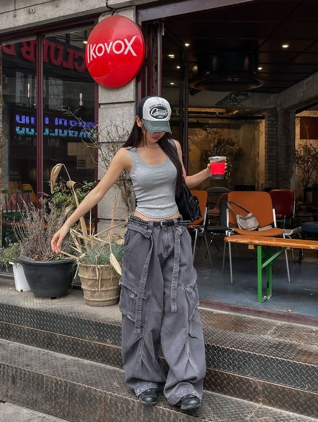 Summer Belted New Cargo Pants