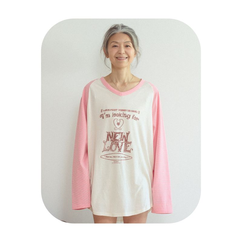NEW LOVE t-shirts red stripe