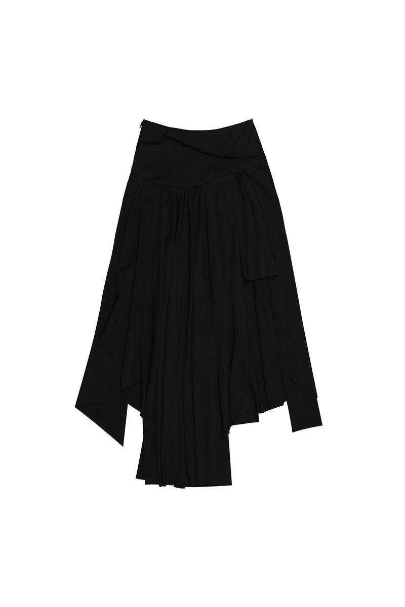DARLING, YOU ARE BAD（YOU ARE BAD）の「ASYMMETRIC SHIRRING SKIRT #BLACK（Skirts）」