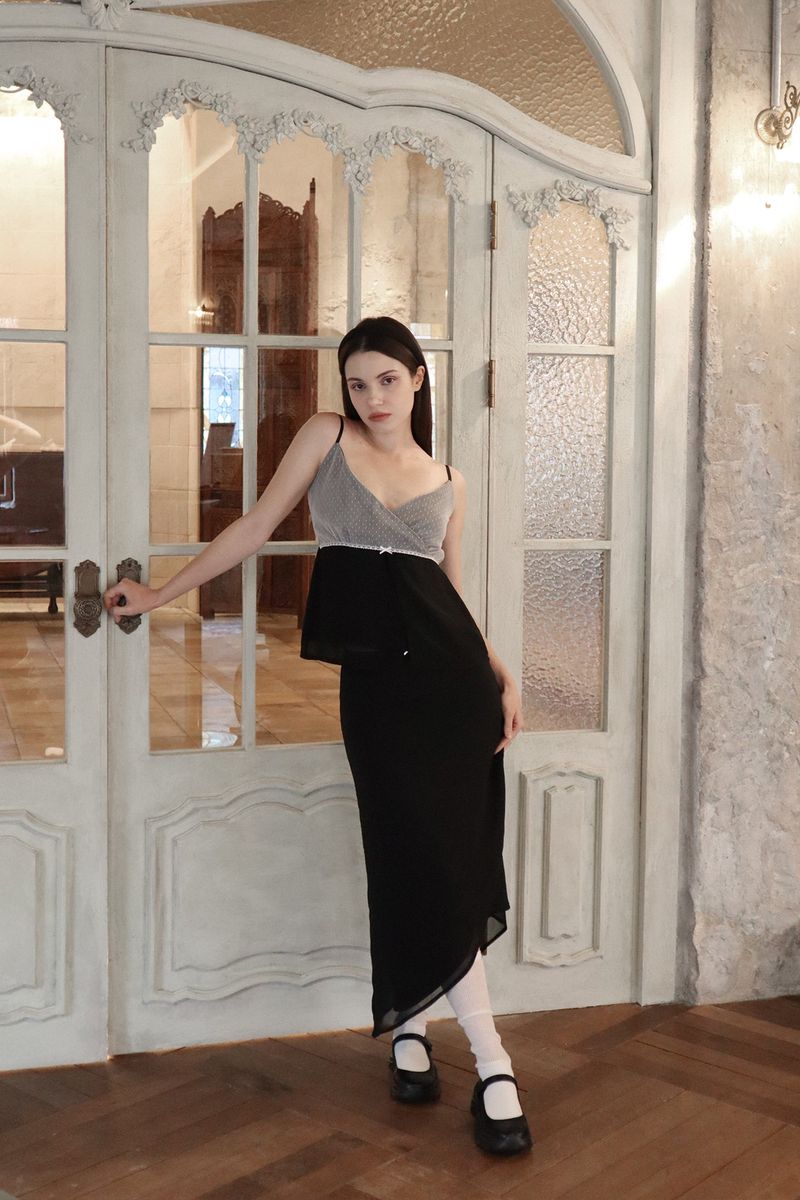 Lisha wrap sleeveless (black)