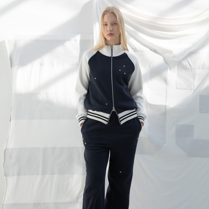 STAR RIVET ZIP-UP (NAVY)