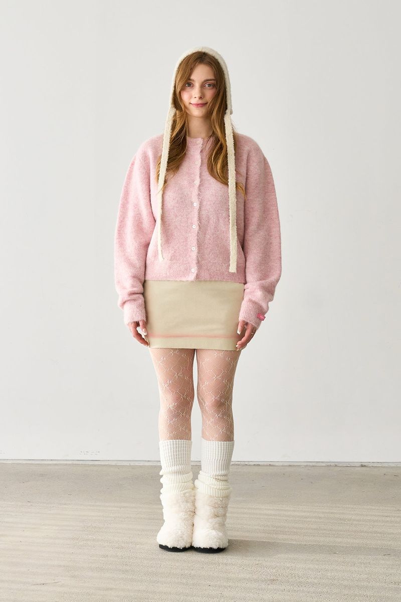 CLASSIC BUTTON CARDIGAN PINK