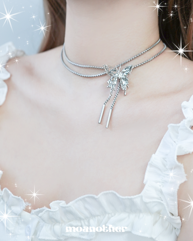 Butterfly Long Chain Necklace