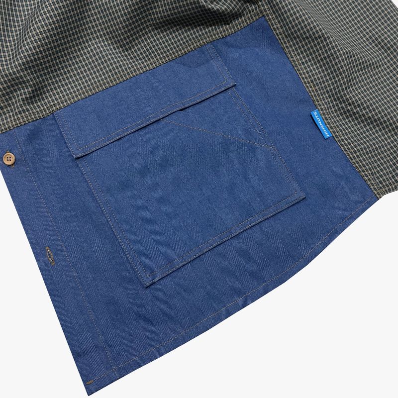switch panel check shirt_blue