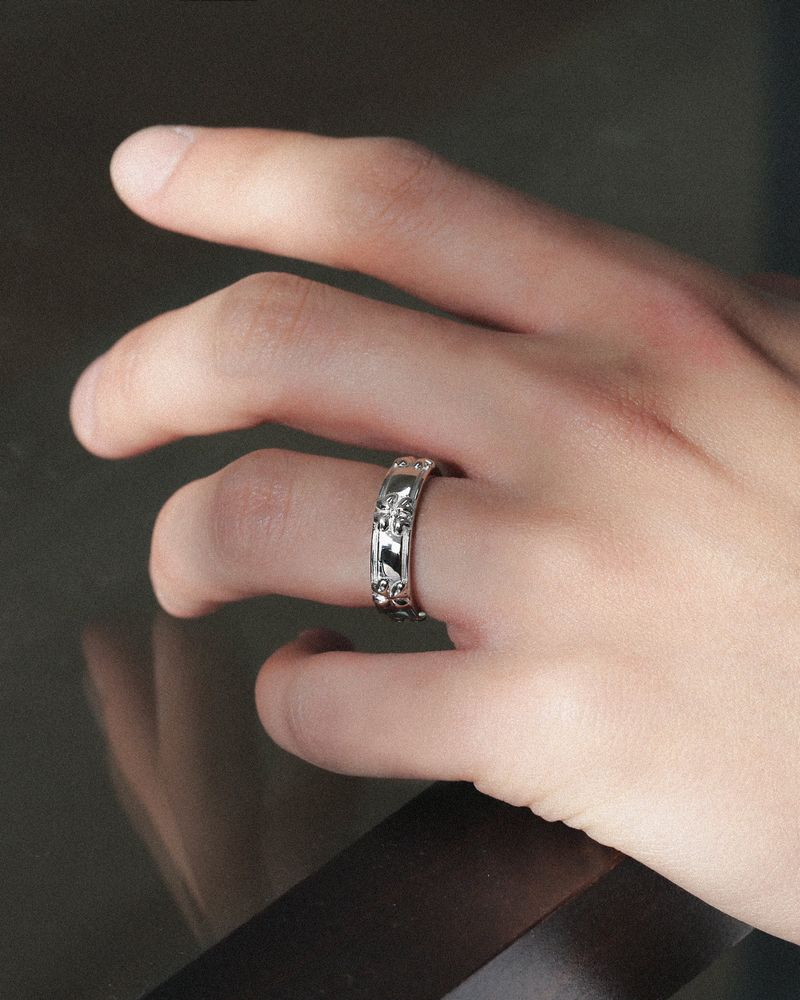 Clover rail ring SV (925 silver)