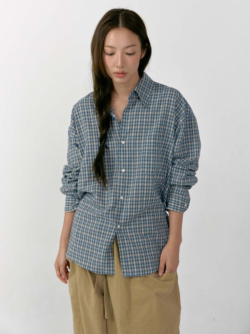 Lazy Check Shirt (Blue)