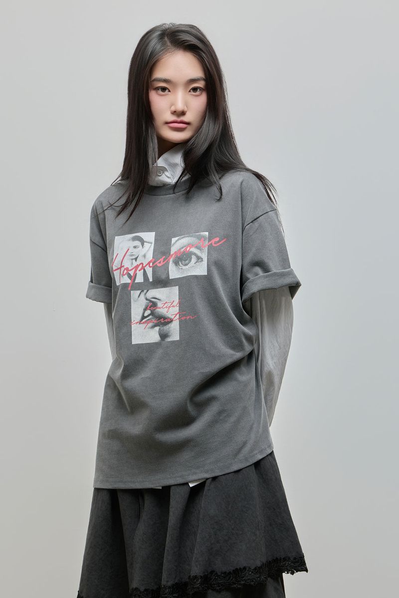 Urban High-neck String Shirt_Grey