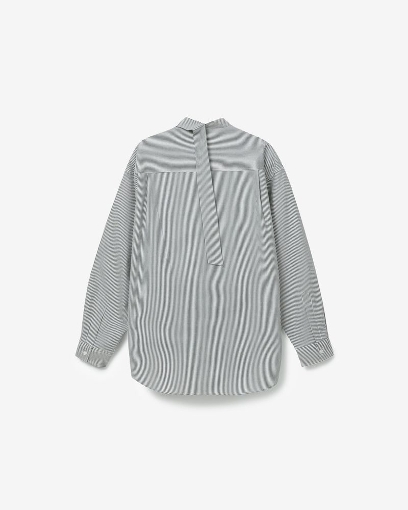 Oxpord drop tie shirts [stripe NAVY]