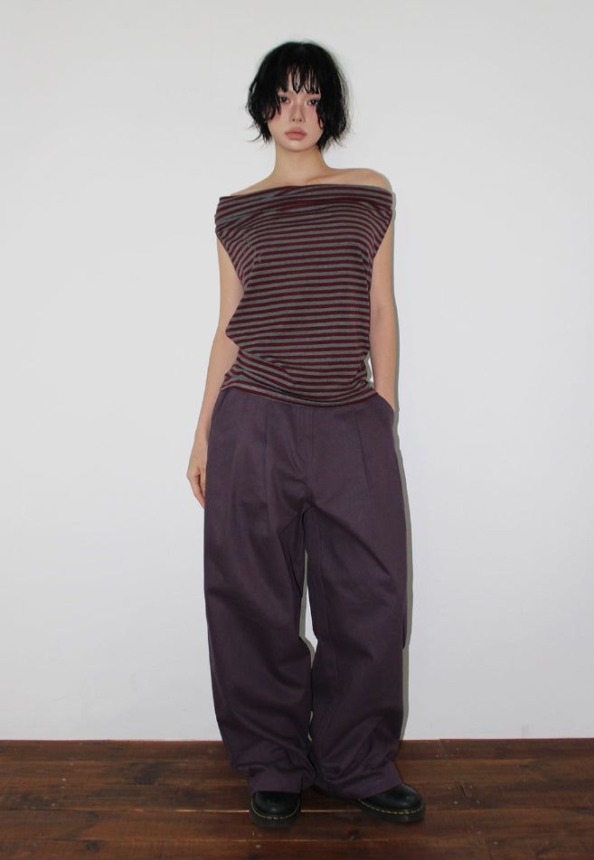 (2-way) STAR STUD DRAPE SLEEVELESS