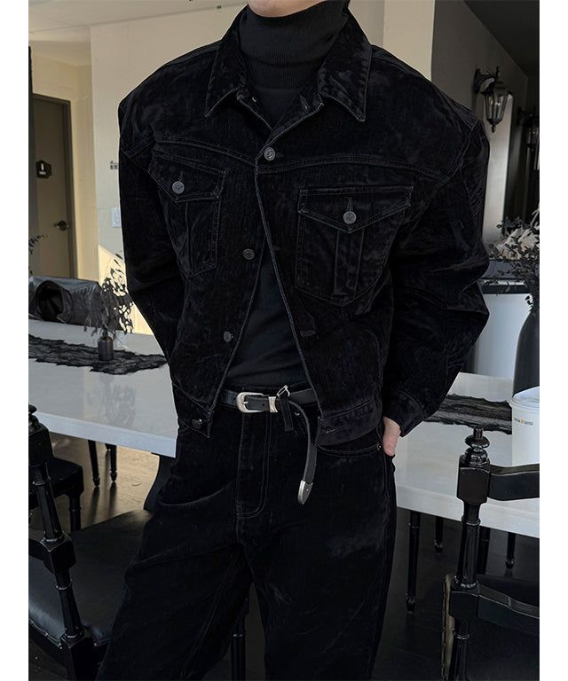 LAURANT（ロラン）の「[SET UP가능] Velvet denim western jacket(2color)（Jackets/Outerwear）」