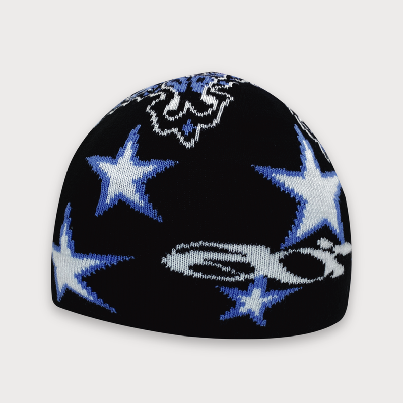 PAISLEY STARRY BEANIE (BLK)