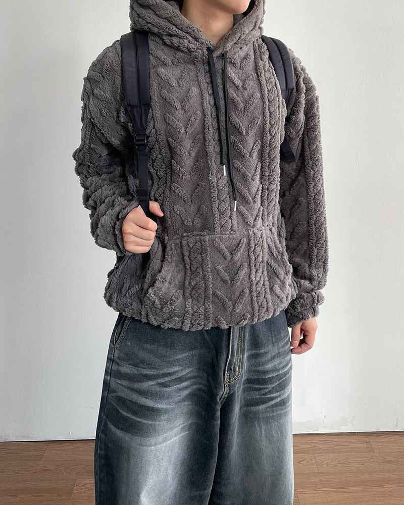 Cable Fleece Hoodie