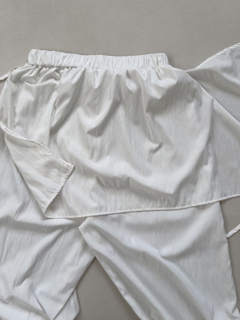 Geeks Wrap Nylon Wide Pants