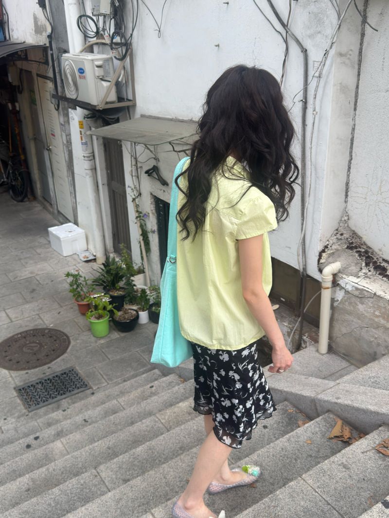 Portrait Wide Strap Shoulder Bag - Mint Soda