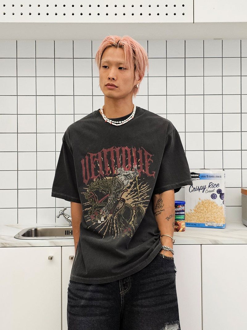 VENTIQUE（ベンティーク）の「VENTIQUE Pig red horse T-shirt 2color（Tops）」