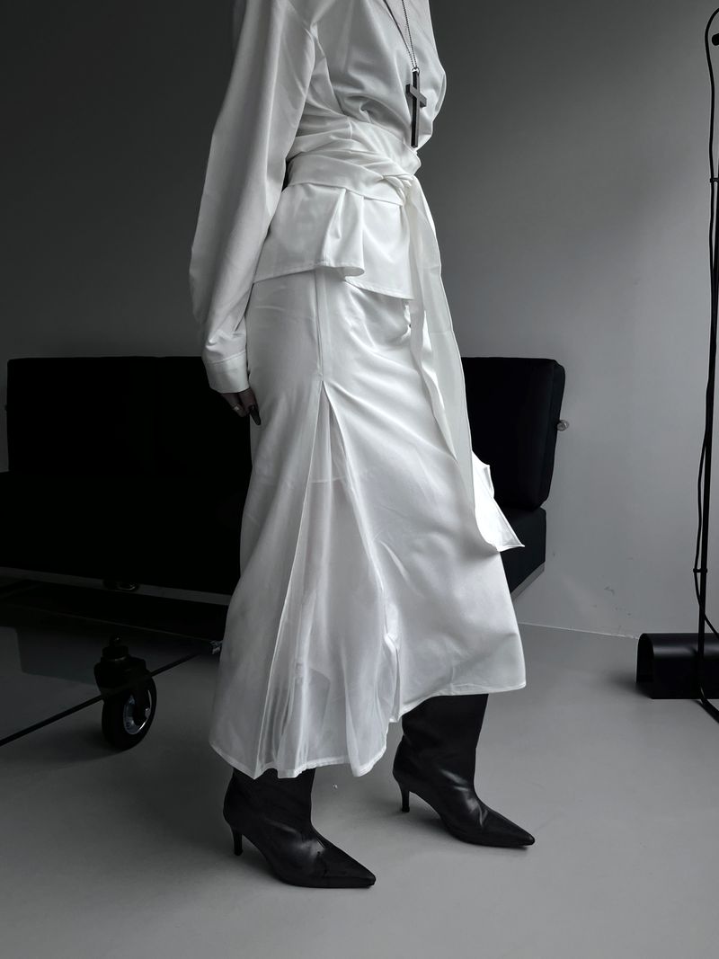 twin sheer belted set-up (4color)