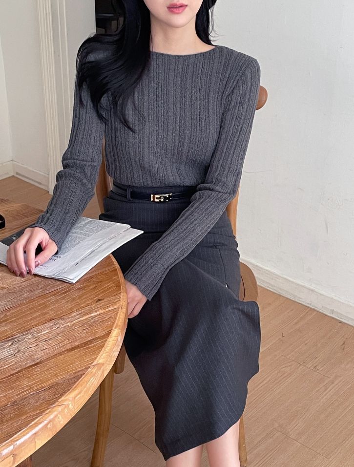 Newton Boatneck Ribbed Knit