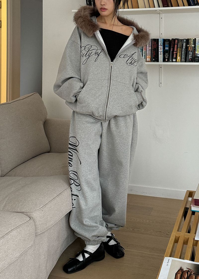 ANGEL FUR HOOD ZIP-UP