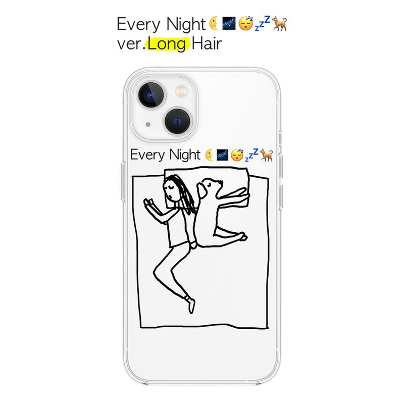 Every Night Iphone Case (Black) Ver. Long Hair