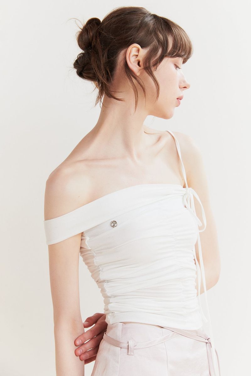 FAIRY HALTER TOP white