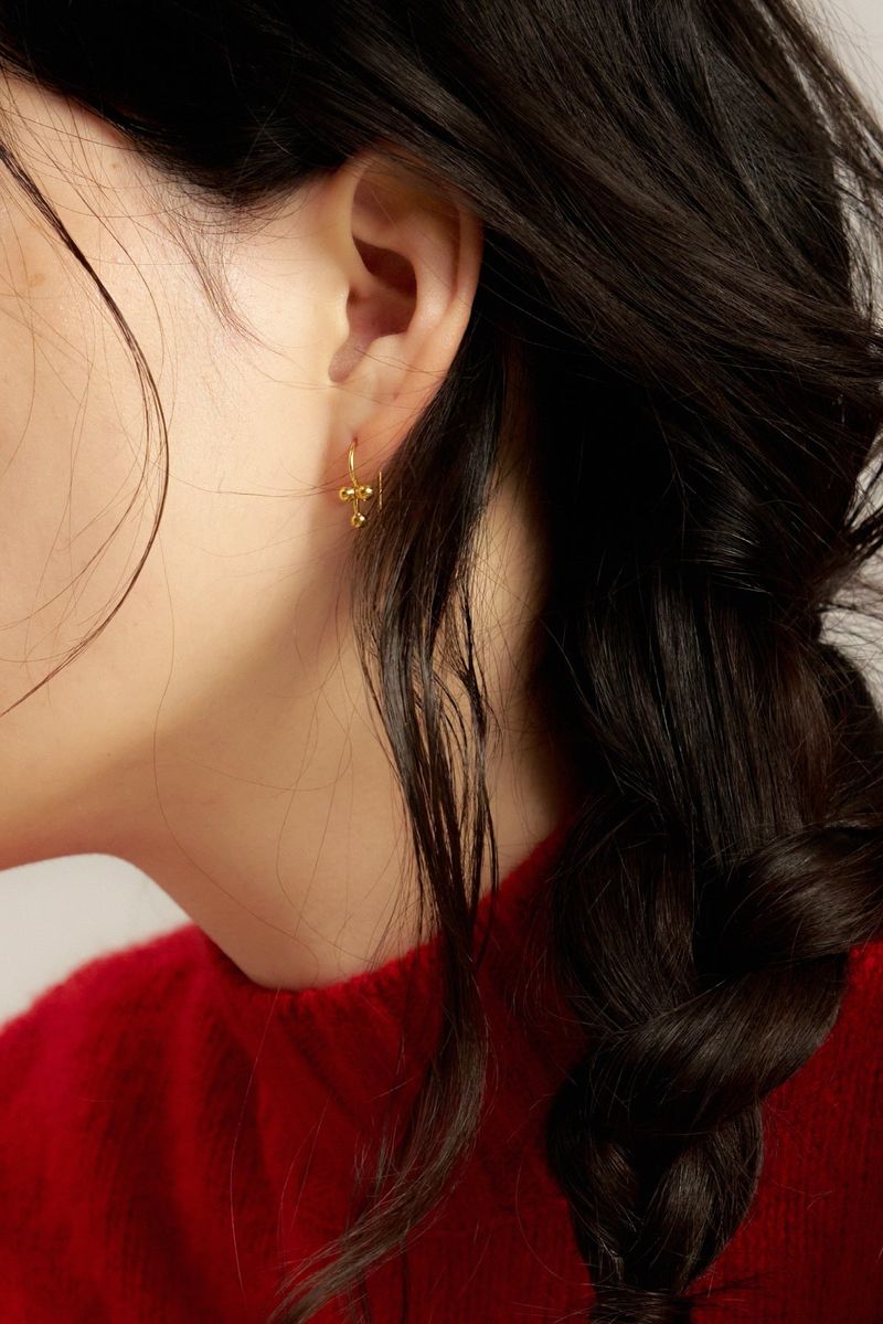 petit flower earring - gold