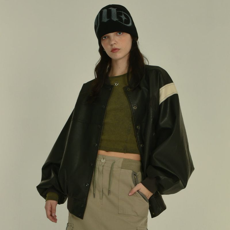 MIDNIGHT MOVE（ミッドナイトムーブ）の「ov leather jacket (brown)（Jackets/Outerwear）」