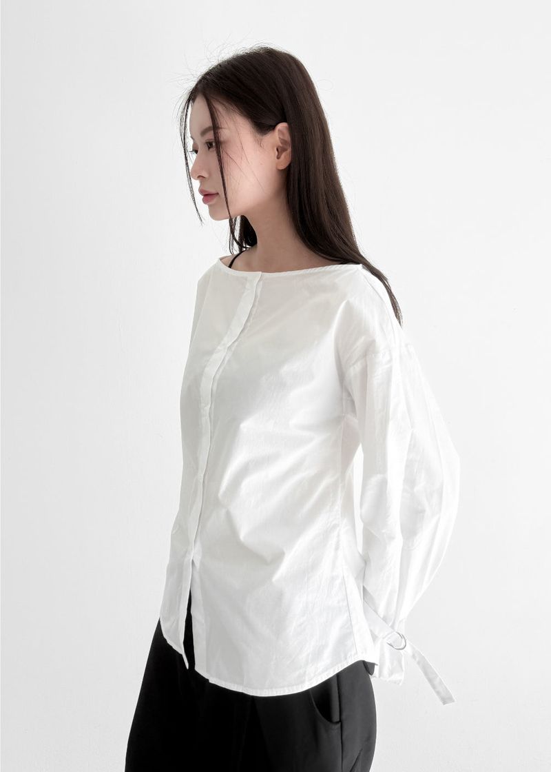  BOATNECK BELT BLOUSE