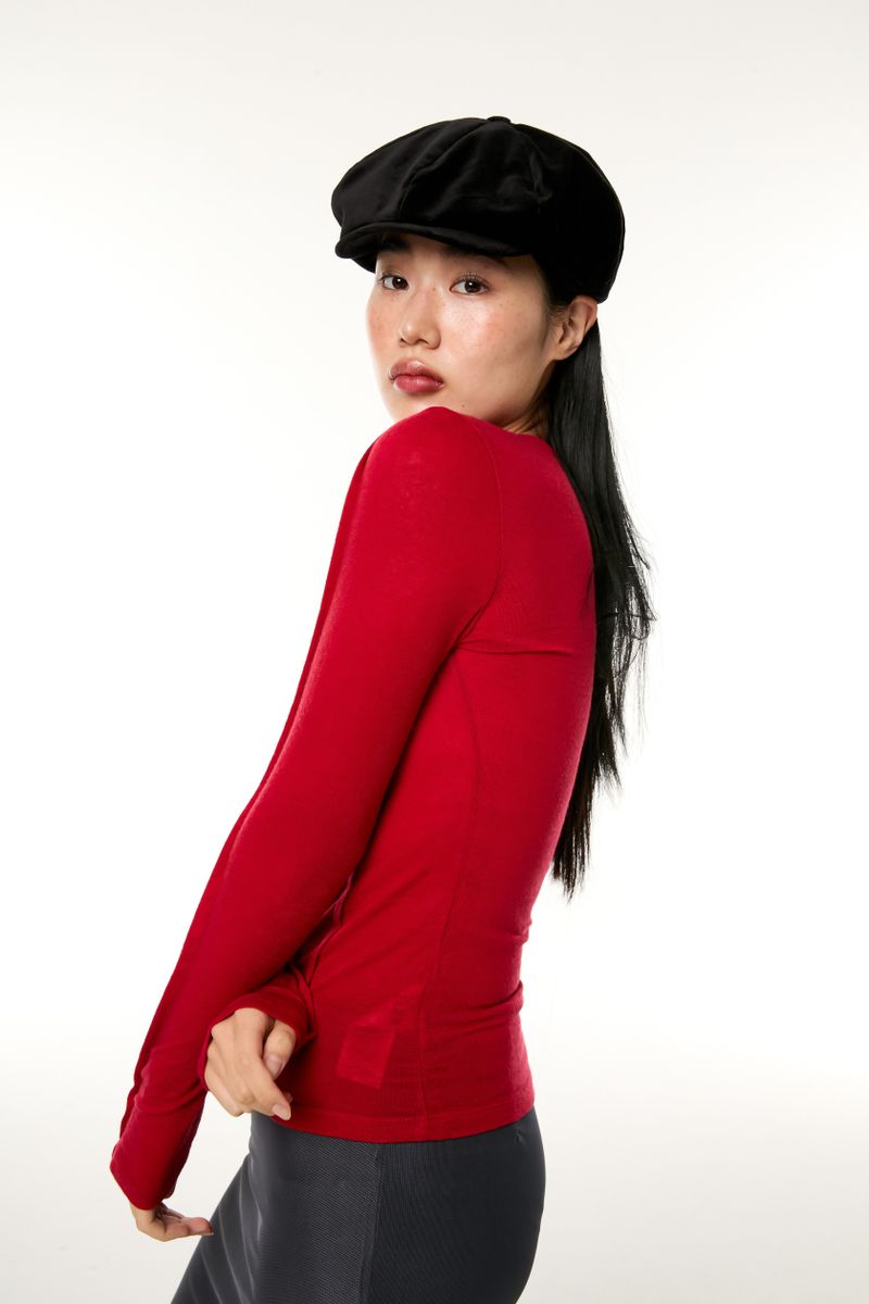 VELVET NEWSBOY CAP / BLACK
