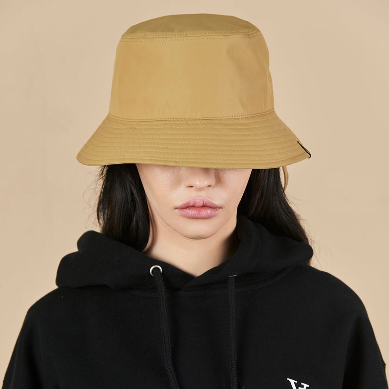 Waterproof String Bucket Hat Beige